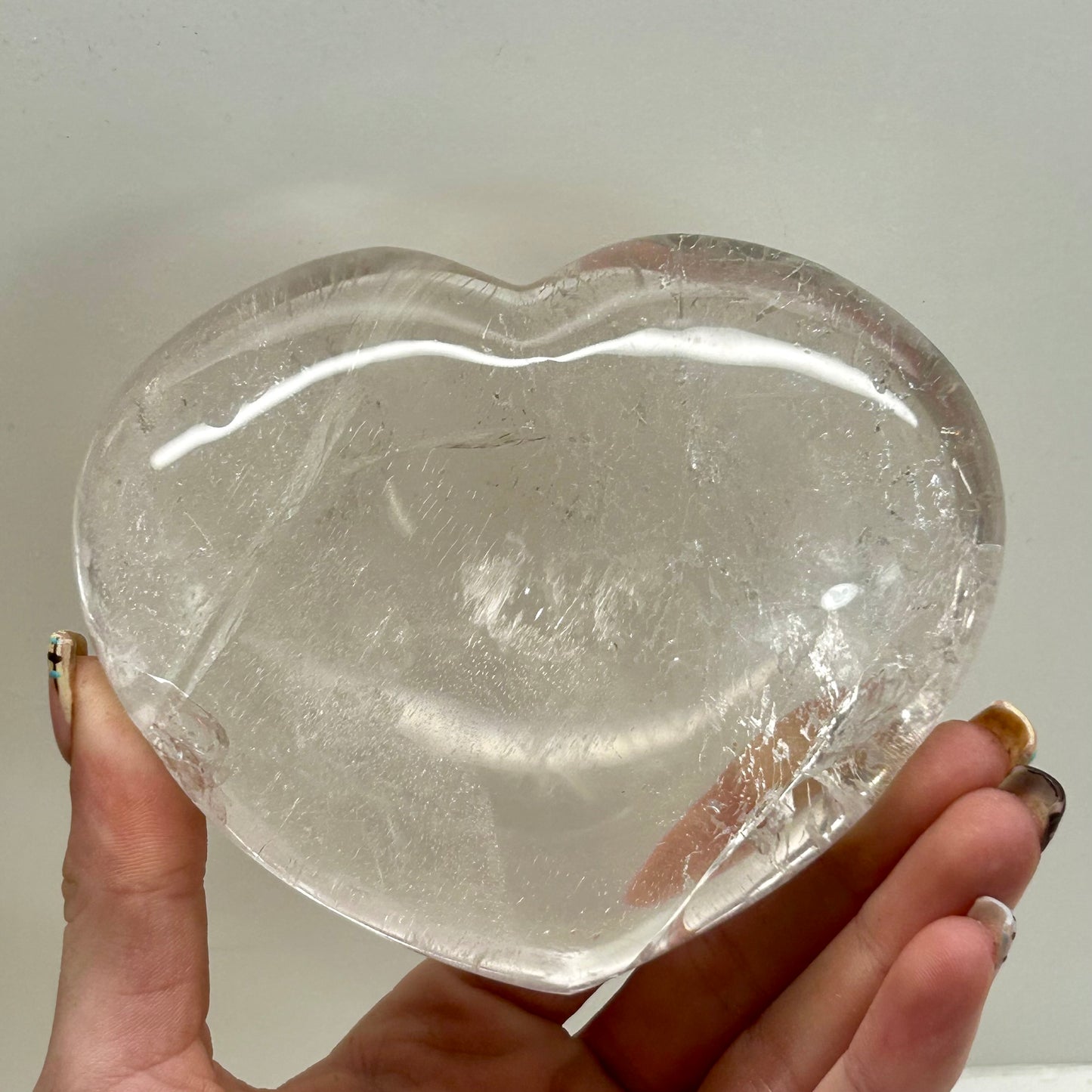 Clear Quartz Heart On Stand