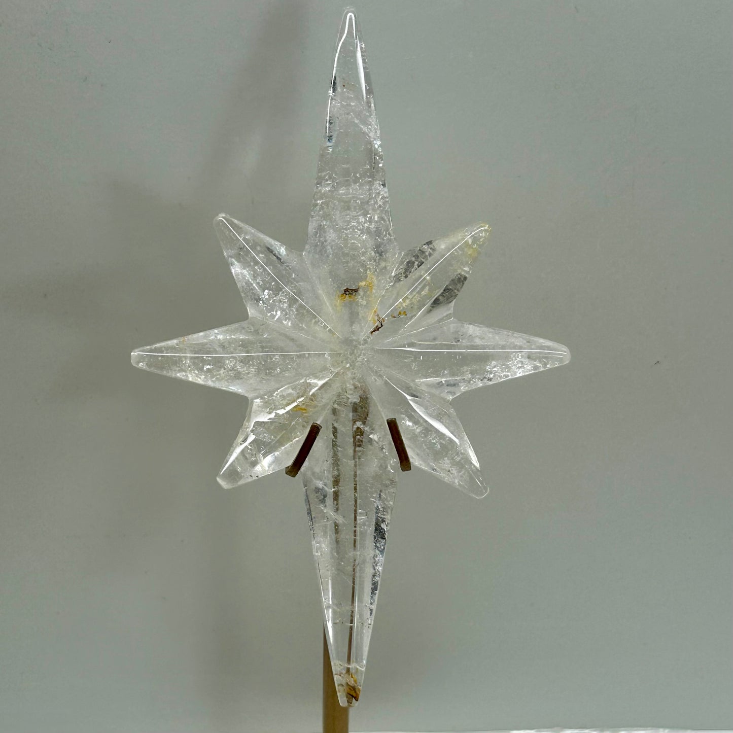Clear Quartz Star On Stand
