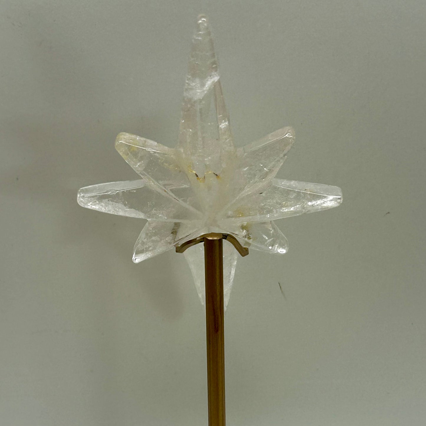Clear Quartz Star On Stand