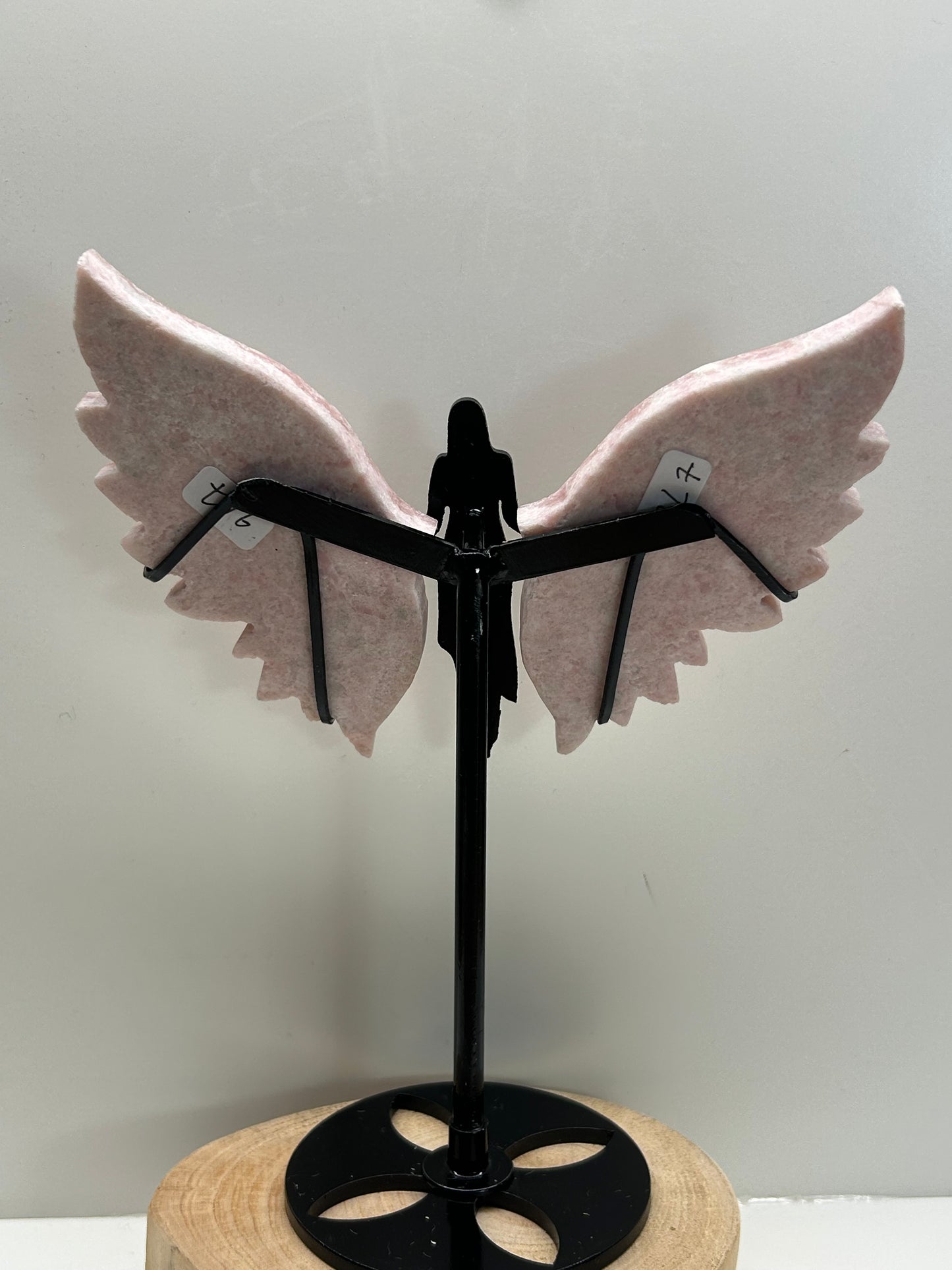 Pink Opal Fairy Wings On Stand
