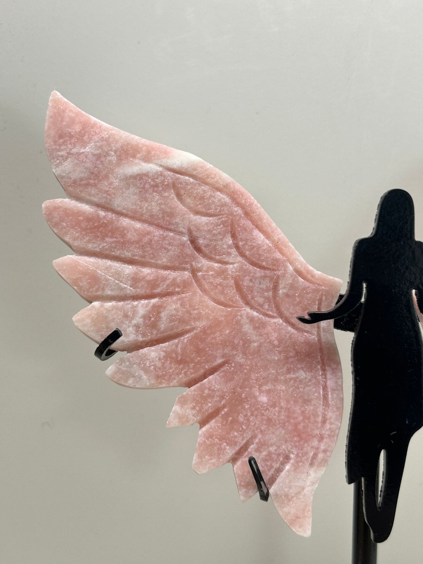 Pink Opal Fairy Wings On Stand