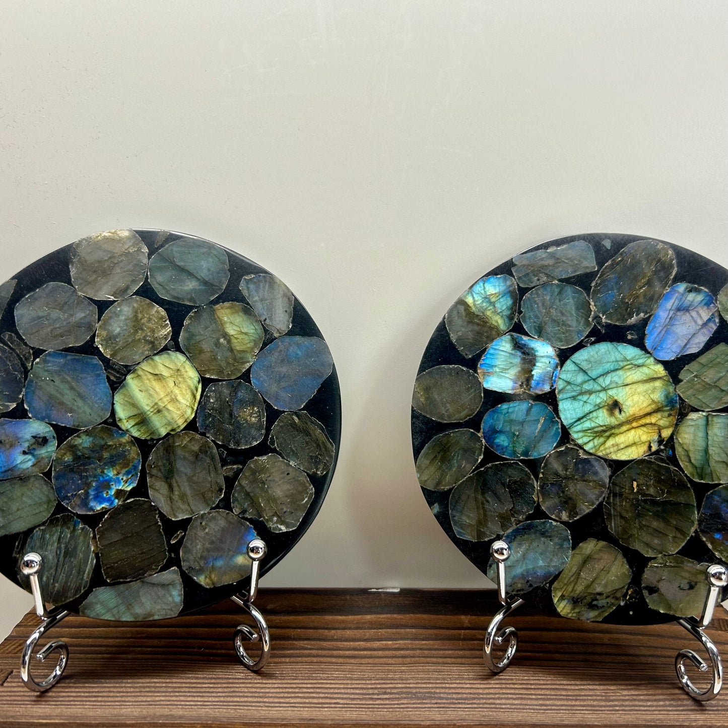 Labradorite Slabs On Stands