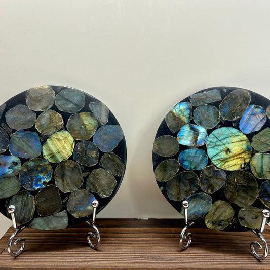 Labradorite Slabs On Stands