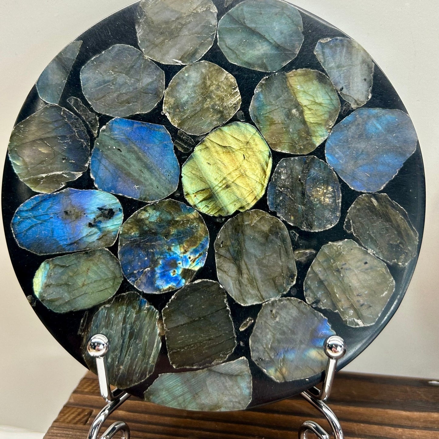Labradorite Slabs On Stands