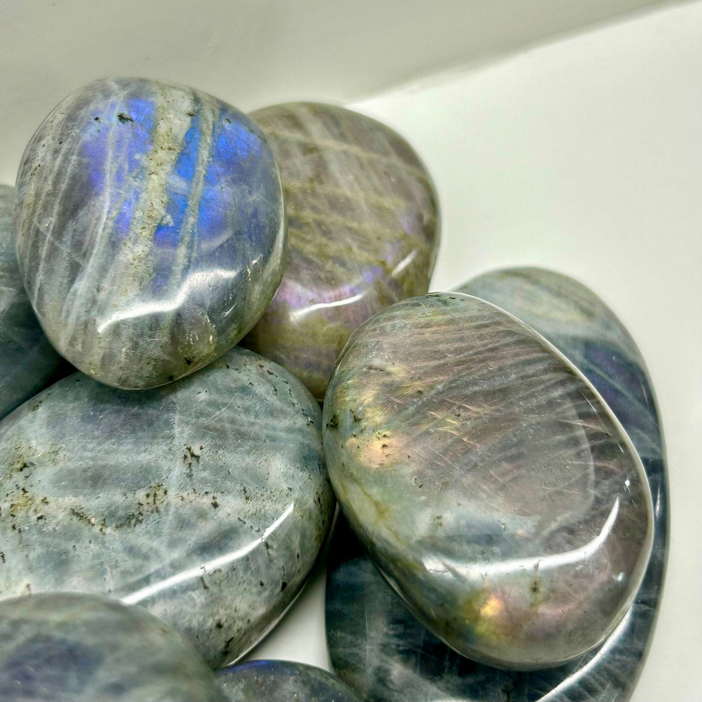 Purple Labradorite Palm Stones