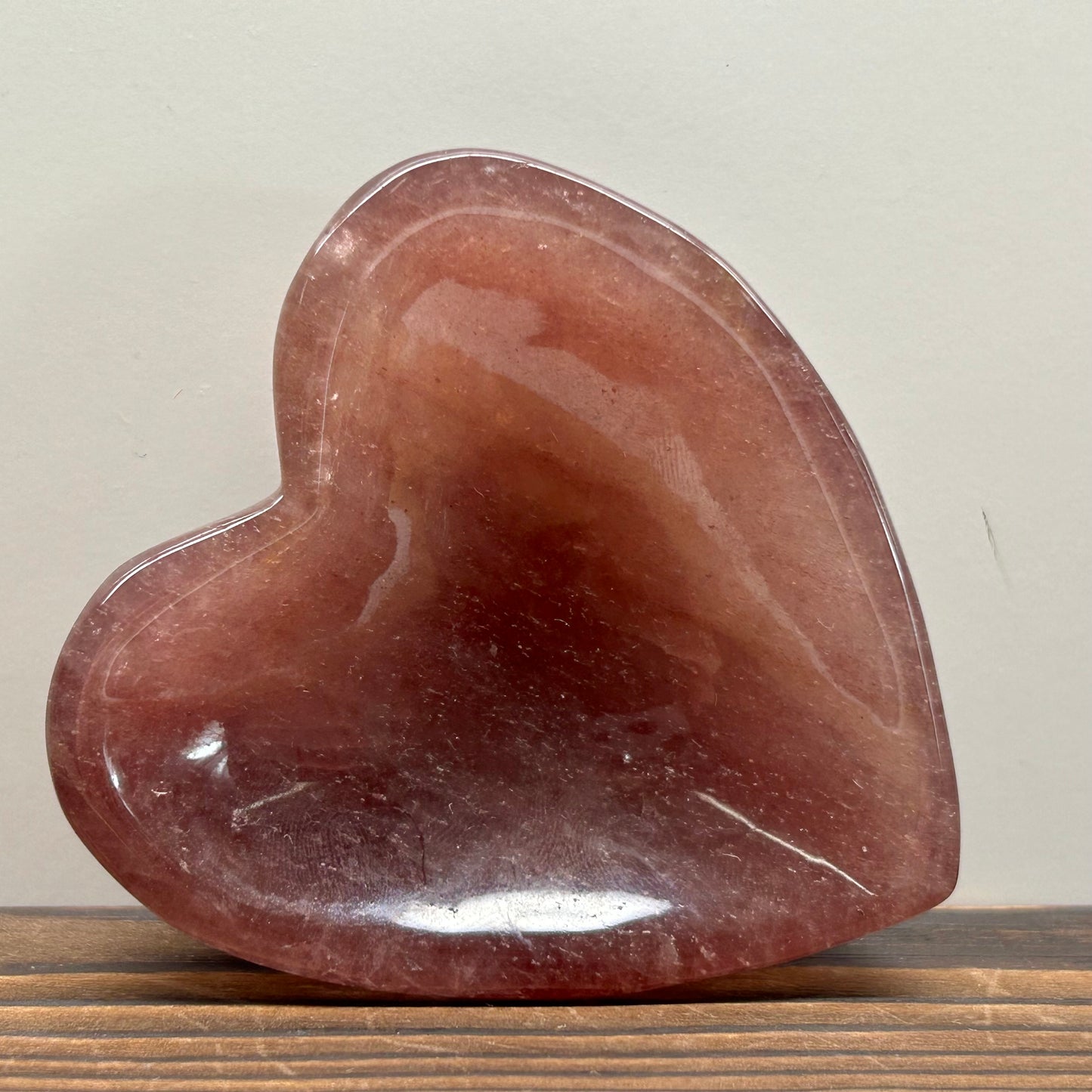 Strawberry Quartz Heart Bowl (8cm)