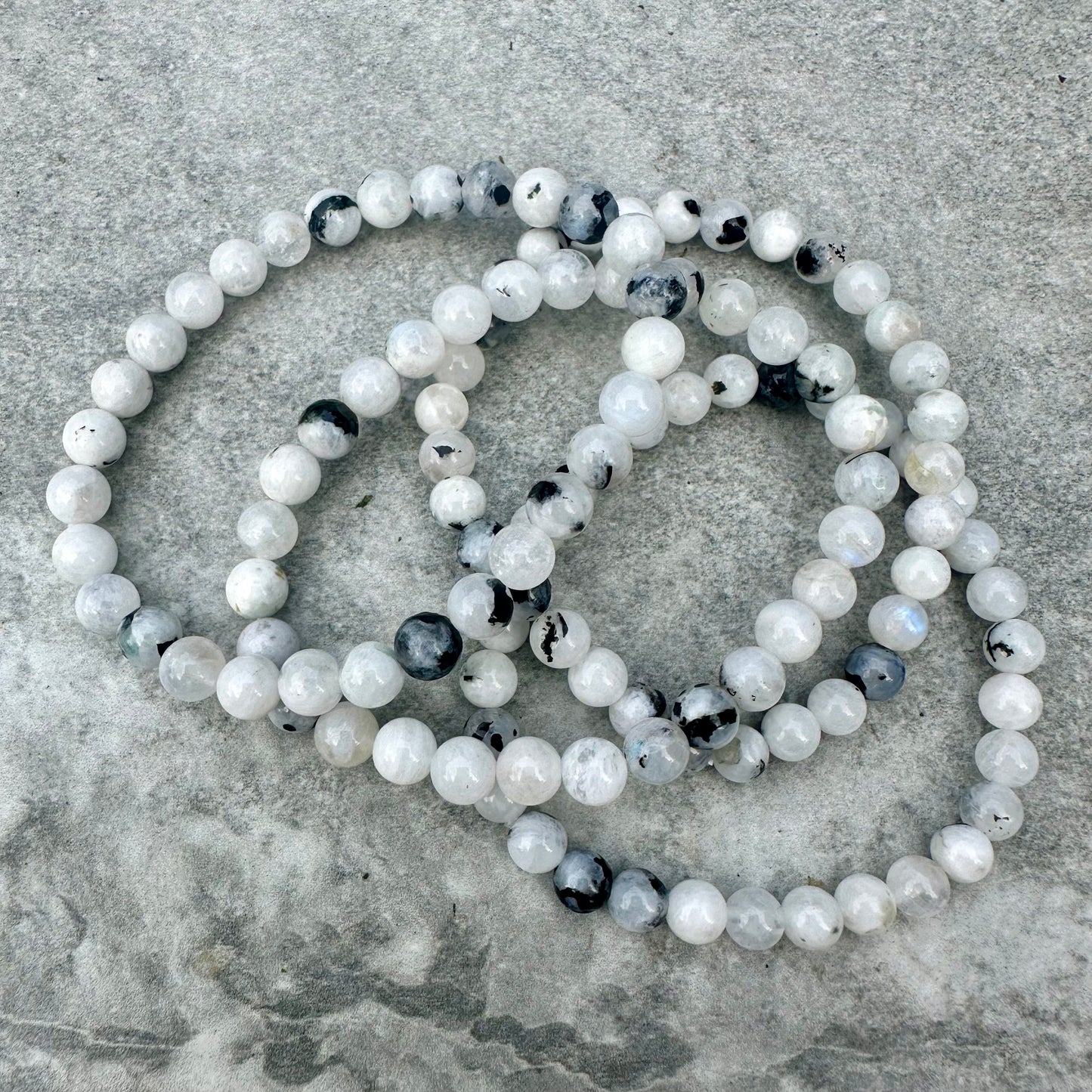 White MoonStone 6mm Bracelets