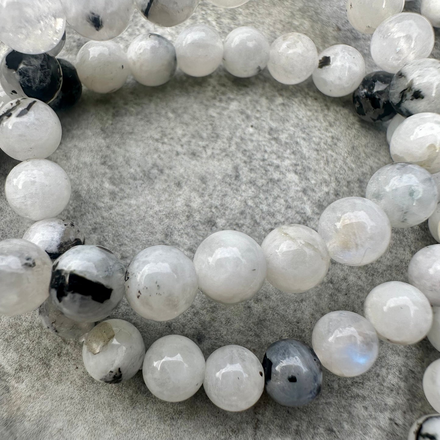 White MoonStone 6mm Bracelets