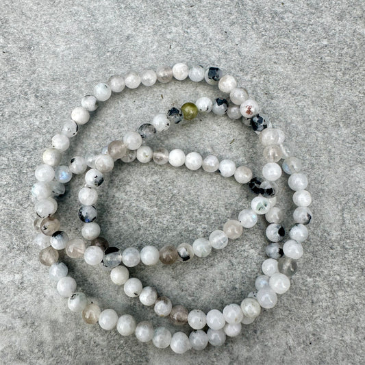 White MoonStone 4mm Bracelets