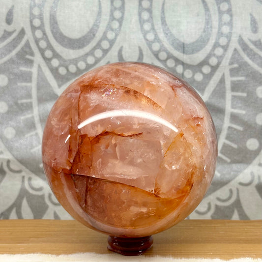 High Grade Fire Quartz Sphere
