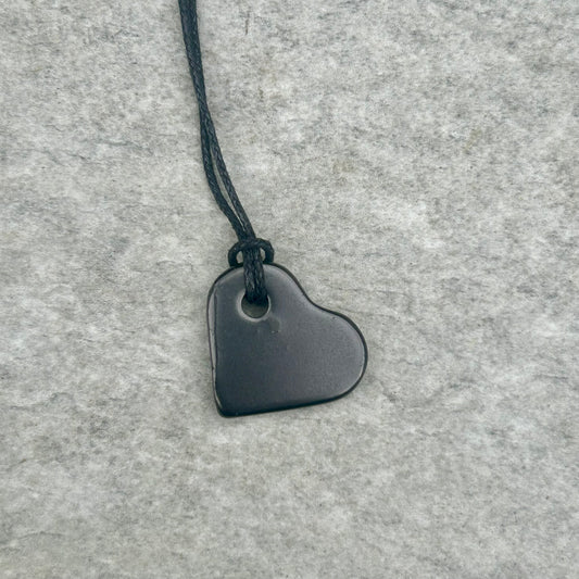 Shungite Small Heart Pendants