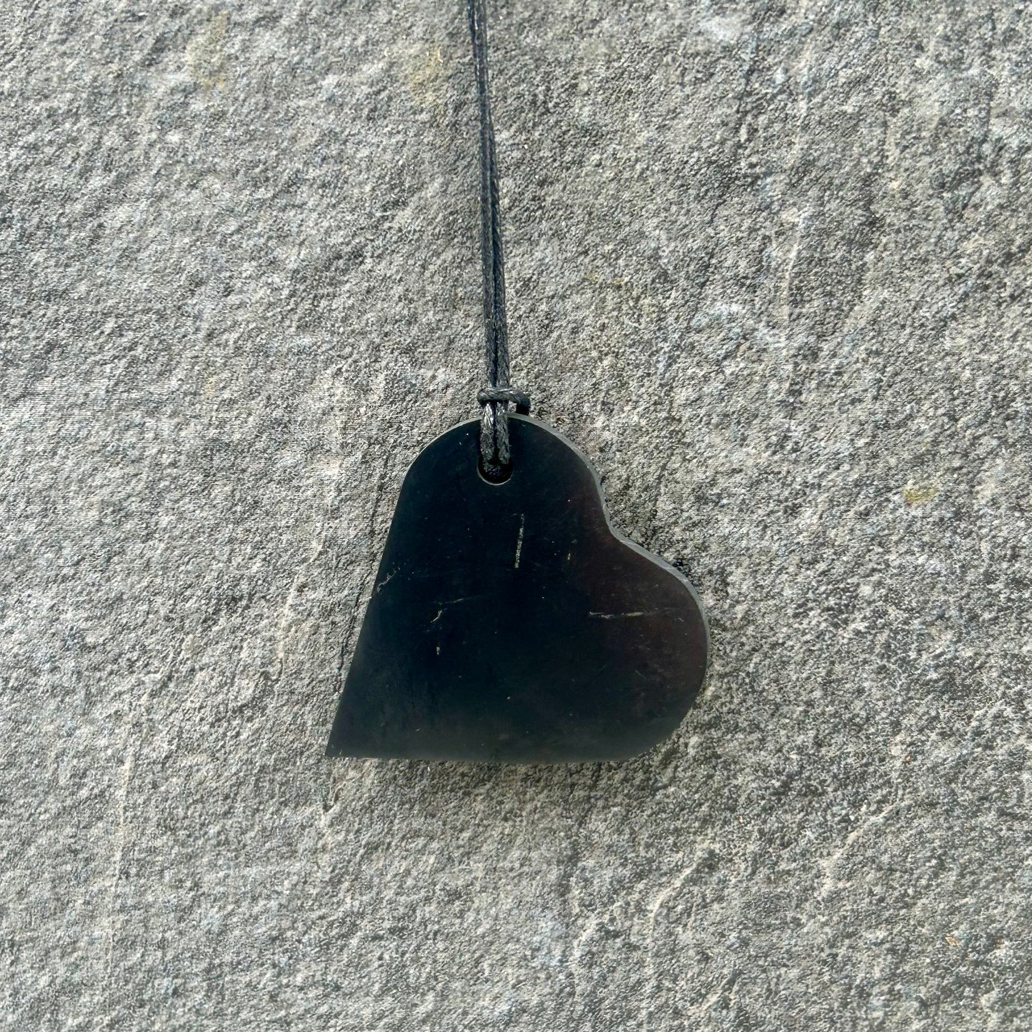 Shungite Large Heart Pendants
