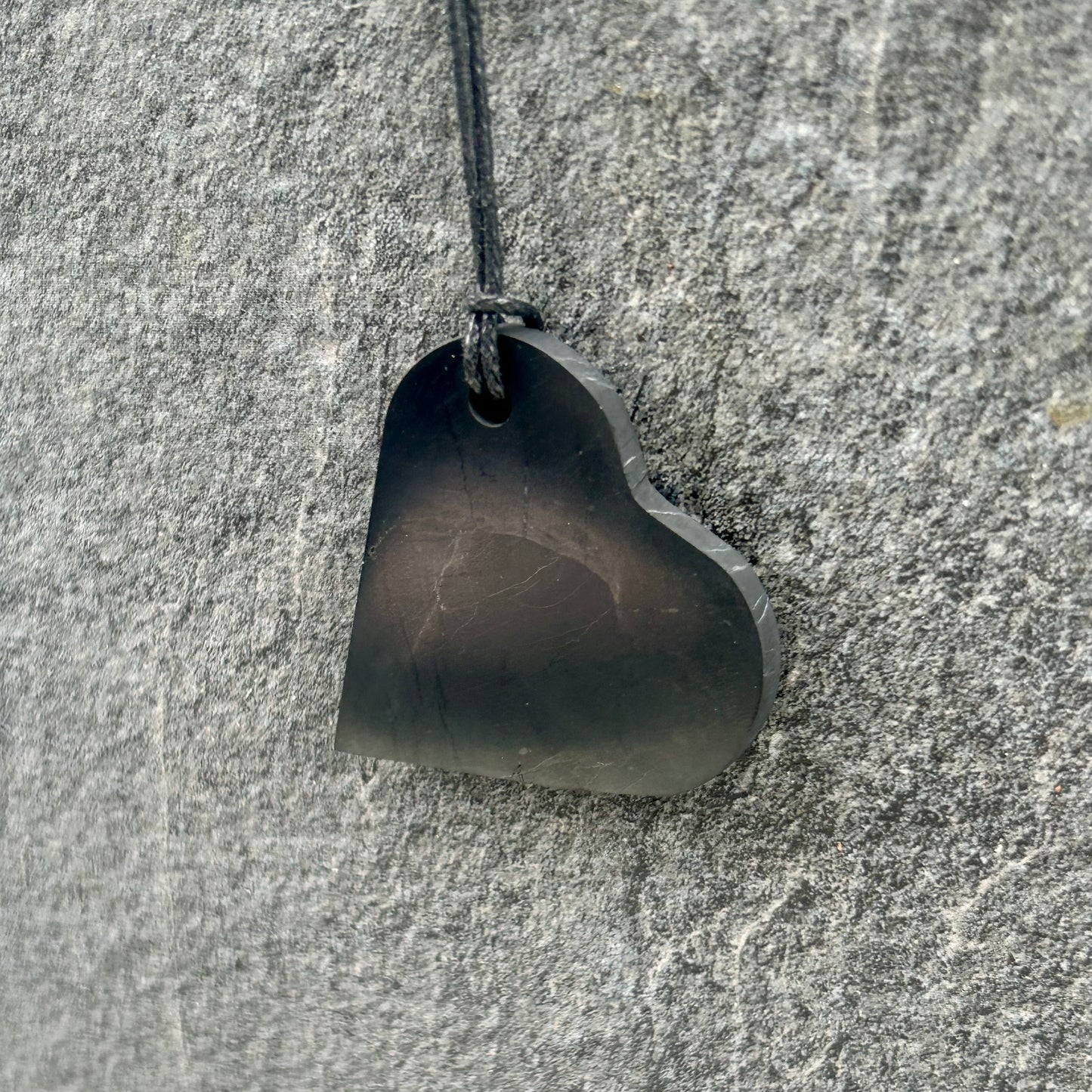 Shungite Large Heart Pendants