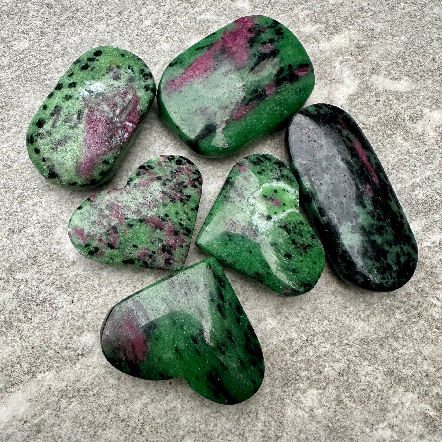 Ruby Zoisite Hearts & Palms