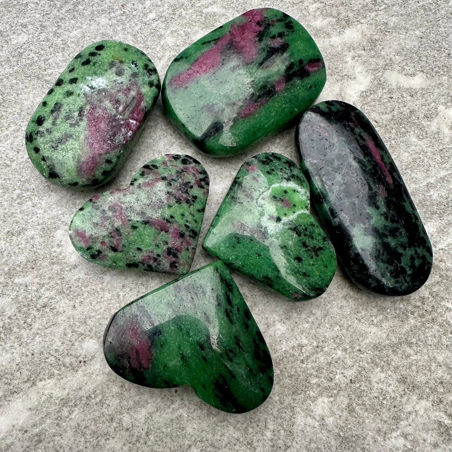 Ruby Zoisite Hearts & Palms