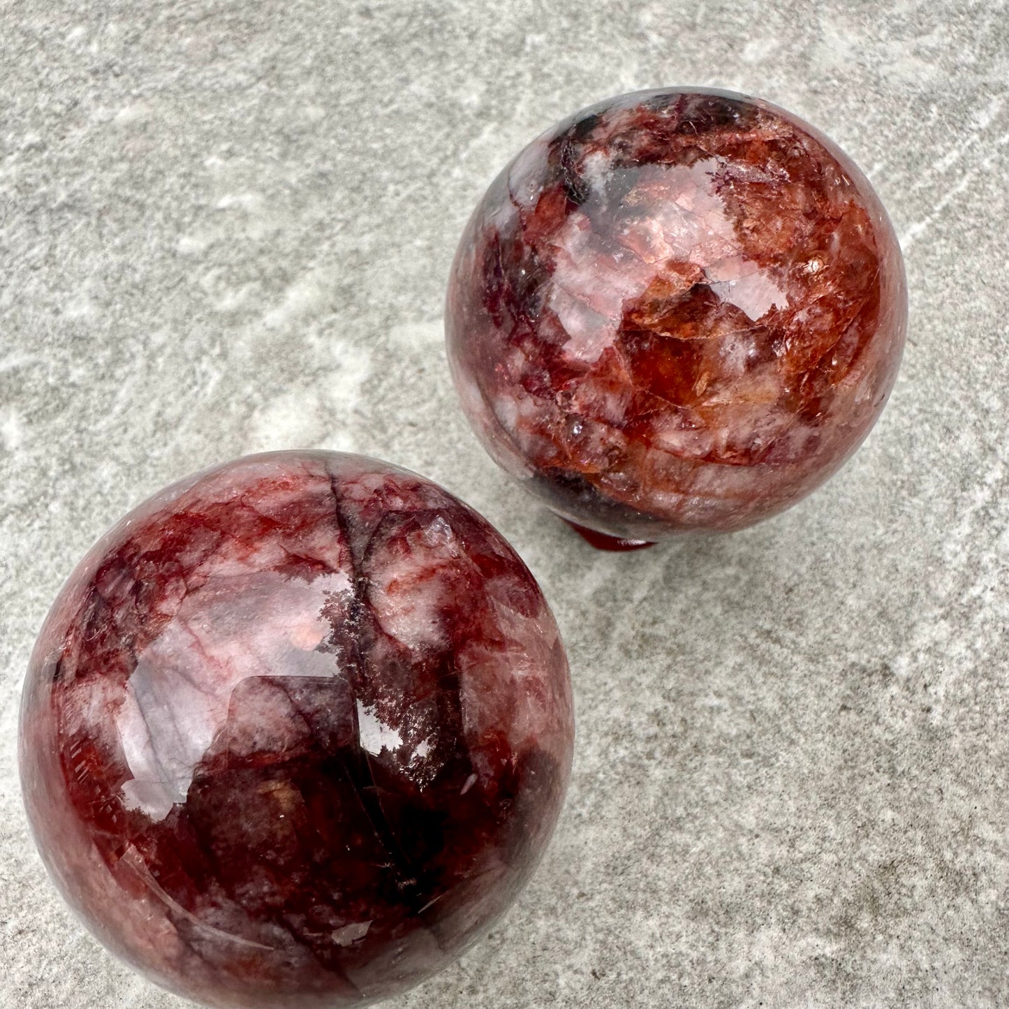 Fire Quartz Spheres