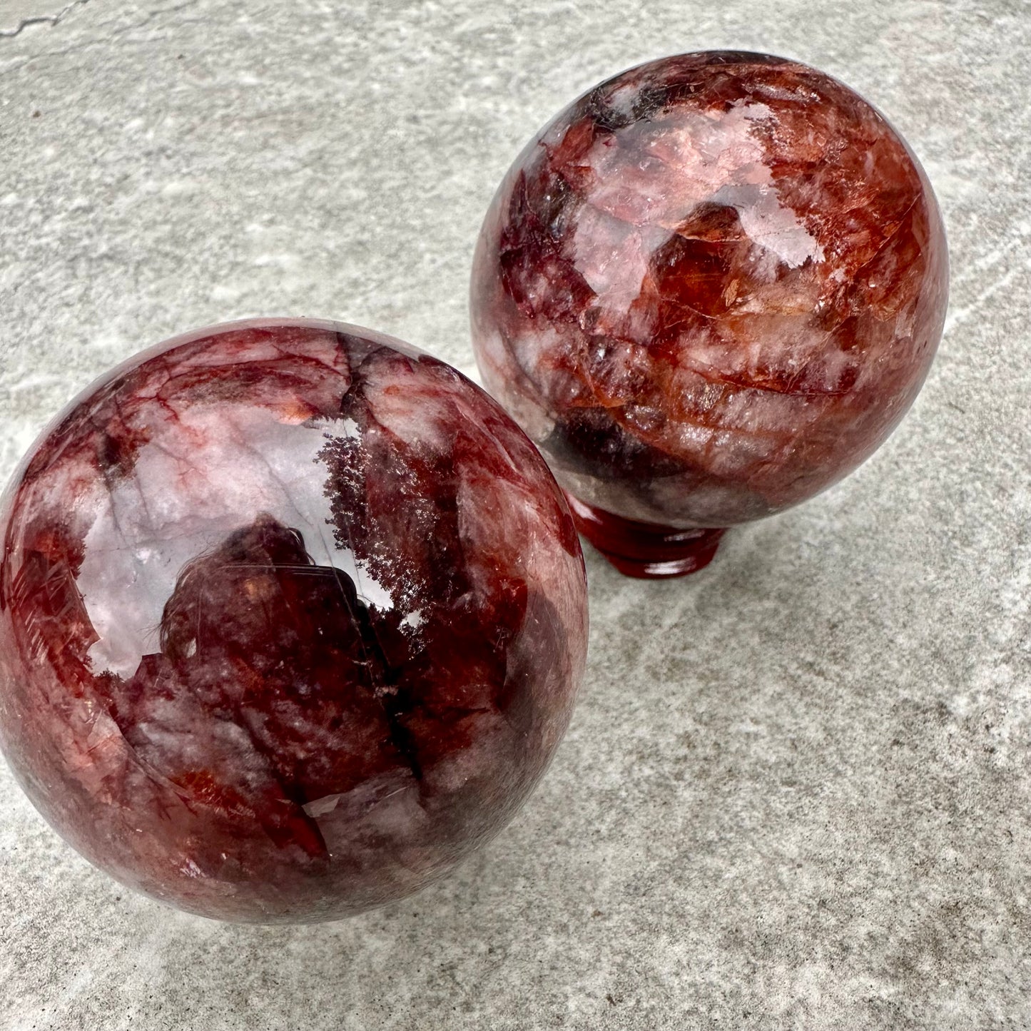 Fire Quartz Spheres
