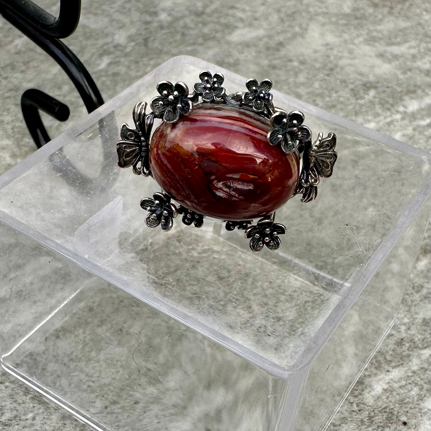 Mexican Agate Pendant & Ring