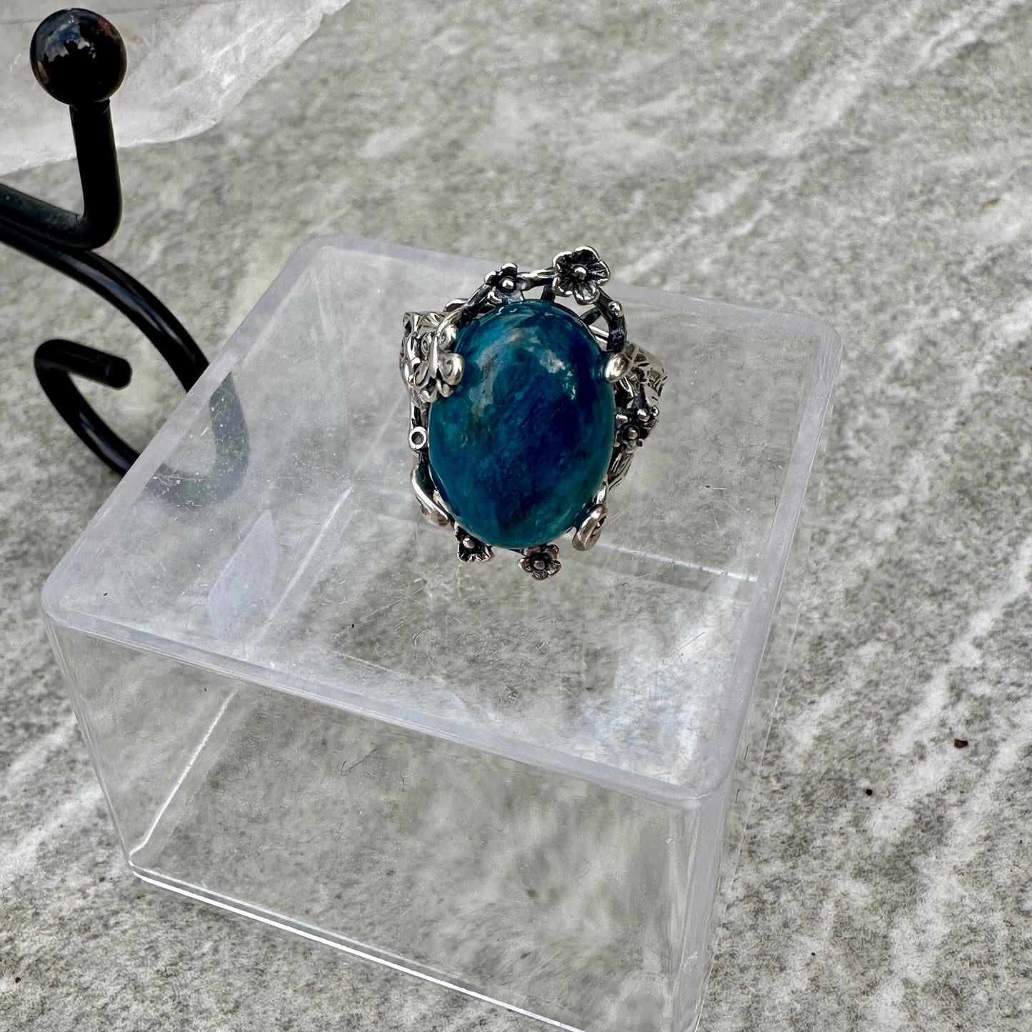 Blue Apitite Pendant & Ring