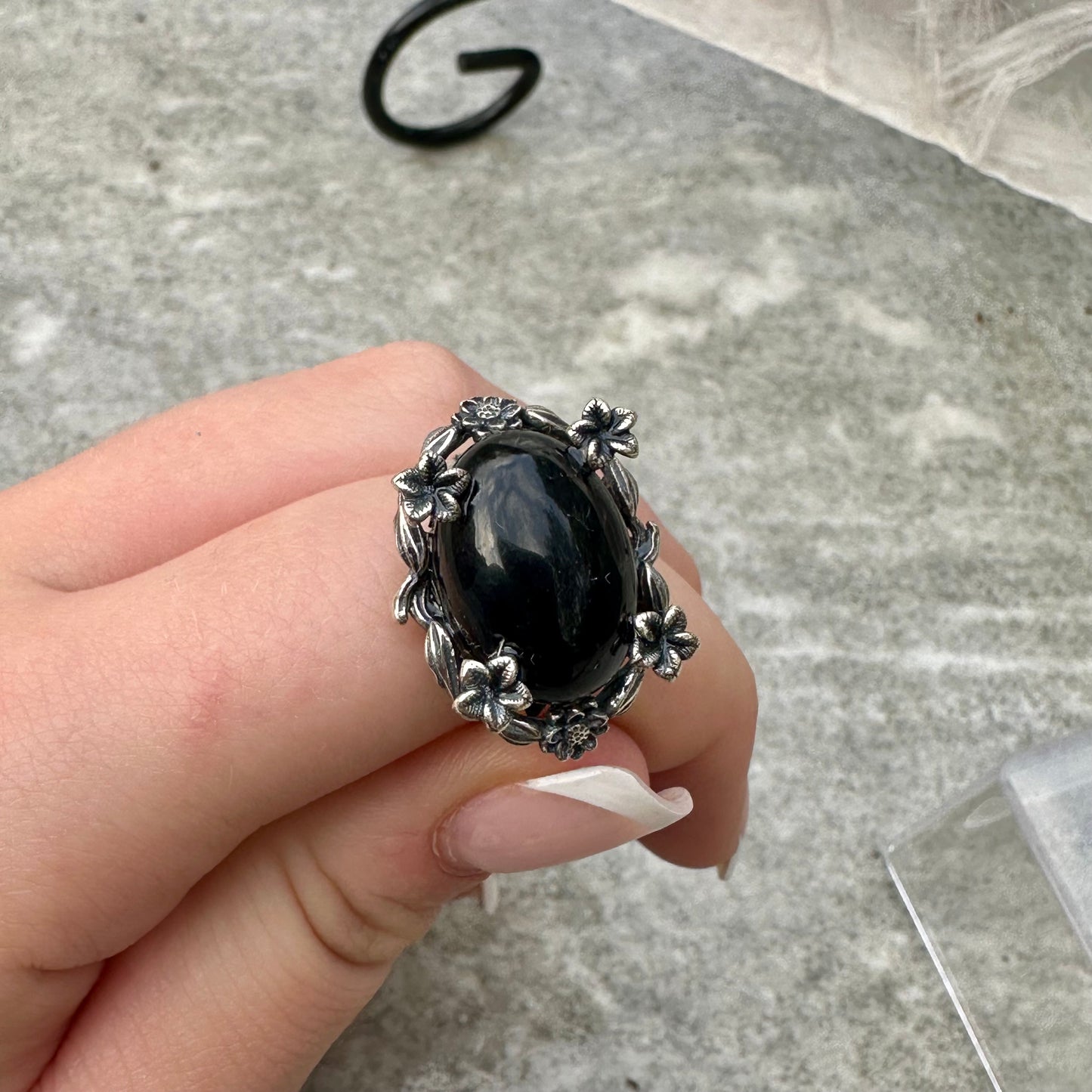 Obbsidian Pendant & Ring