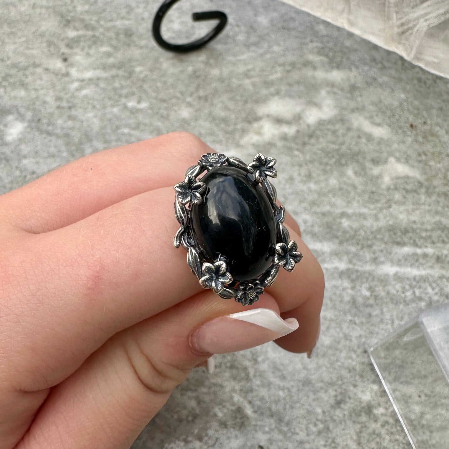 Obbsidian Pendant & Ring