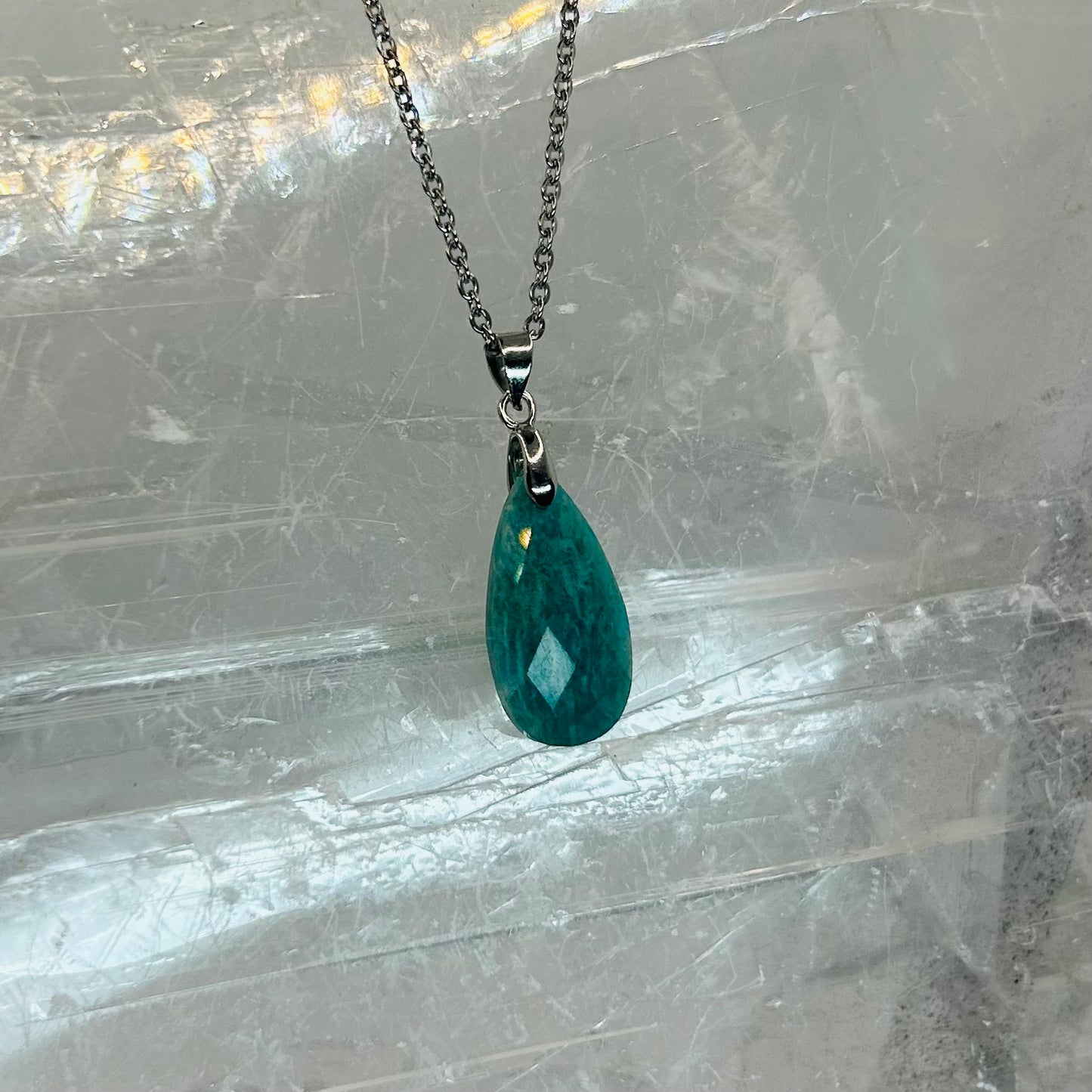 Amazonite Faceted Pendants