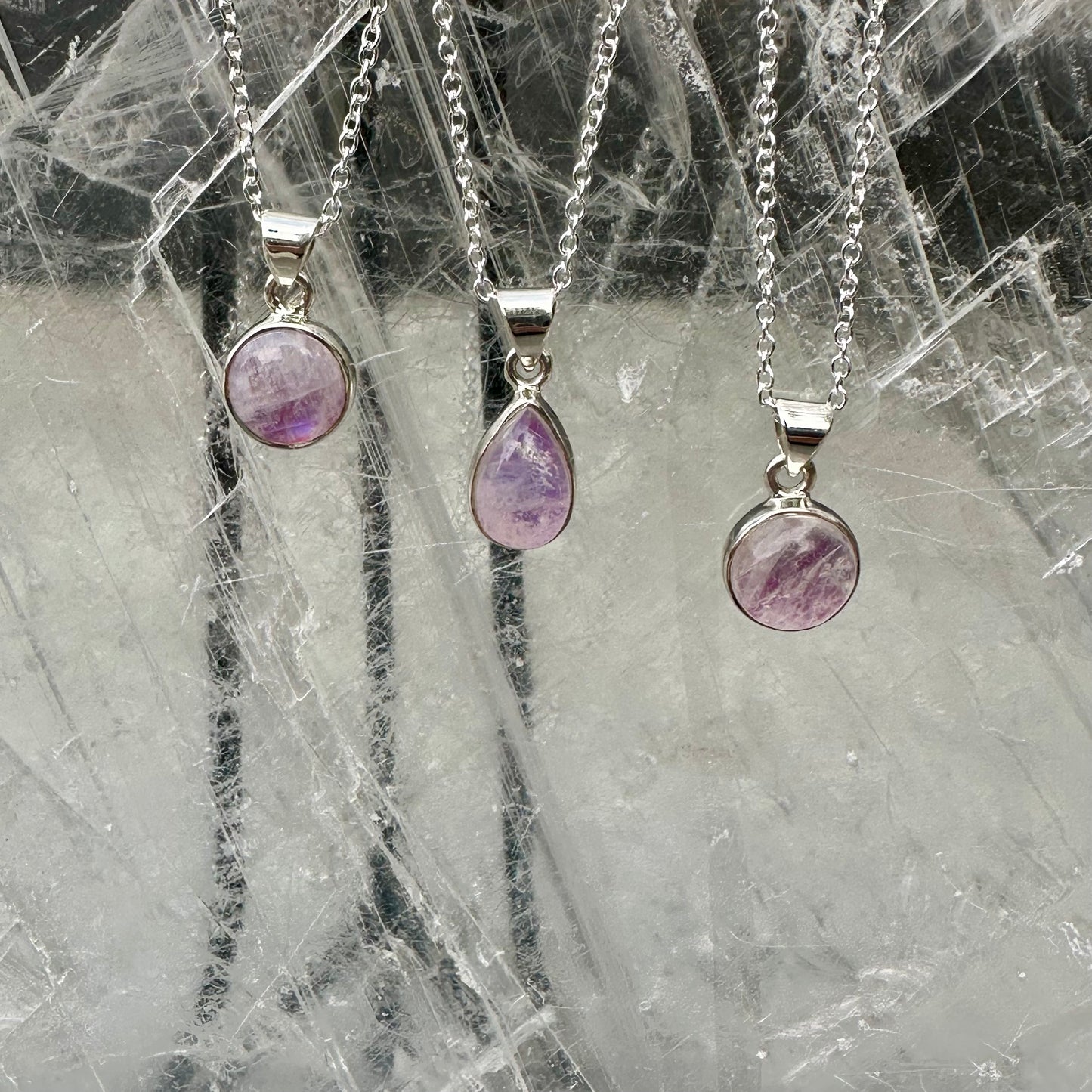 Pink MoonStone Mini Pendants
