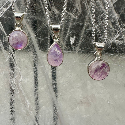 Pink MoonStone Mini Pendants