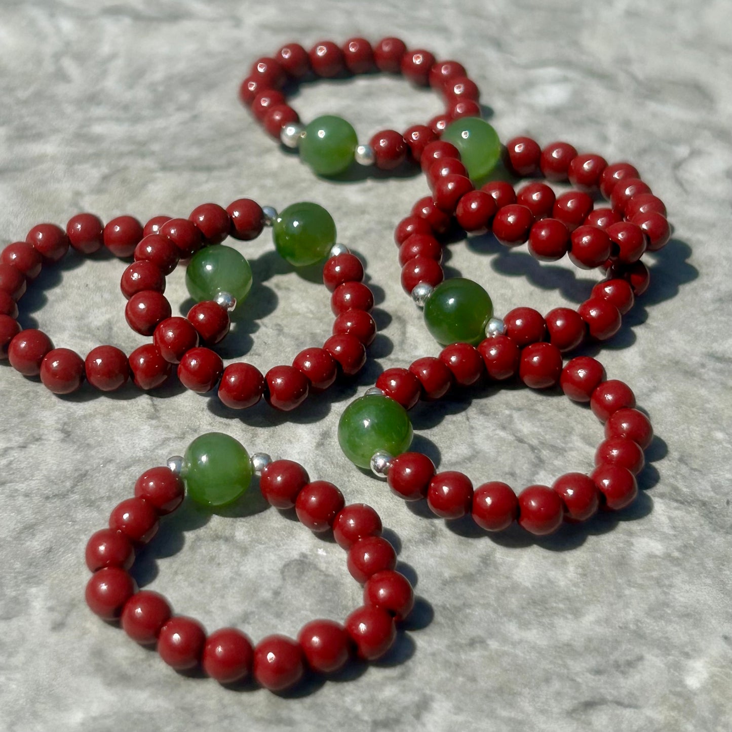 Cinnabar Beaded Ring