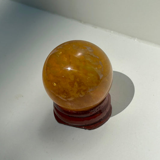 Yellow Fluorite & Mica Sphere