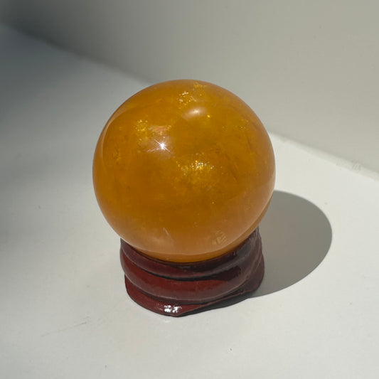 Yellow Fluorite & Mica Mini Sphere