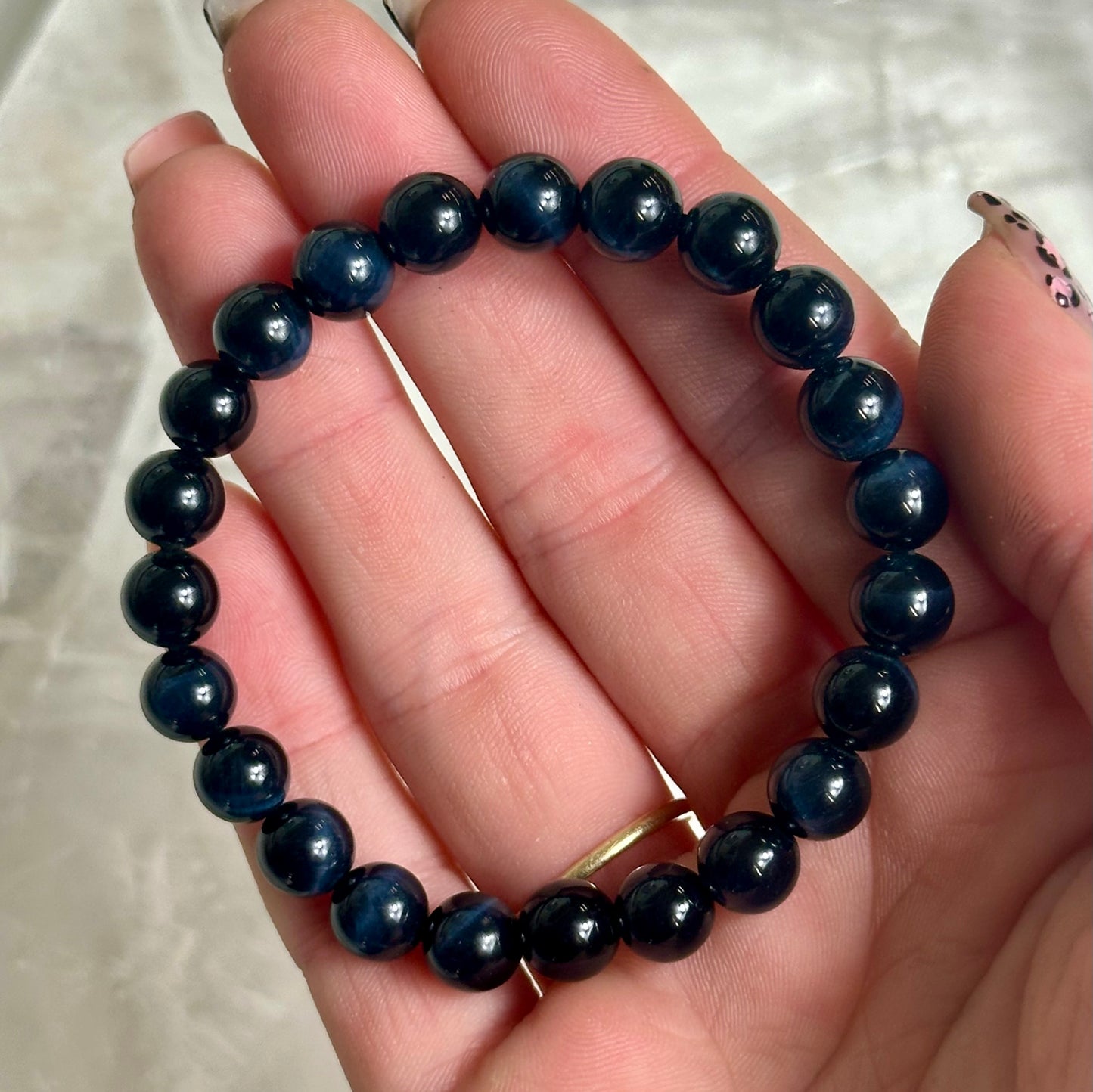 Blue Tigers Eye 6mm Bracelets