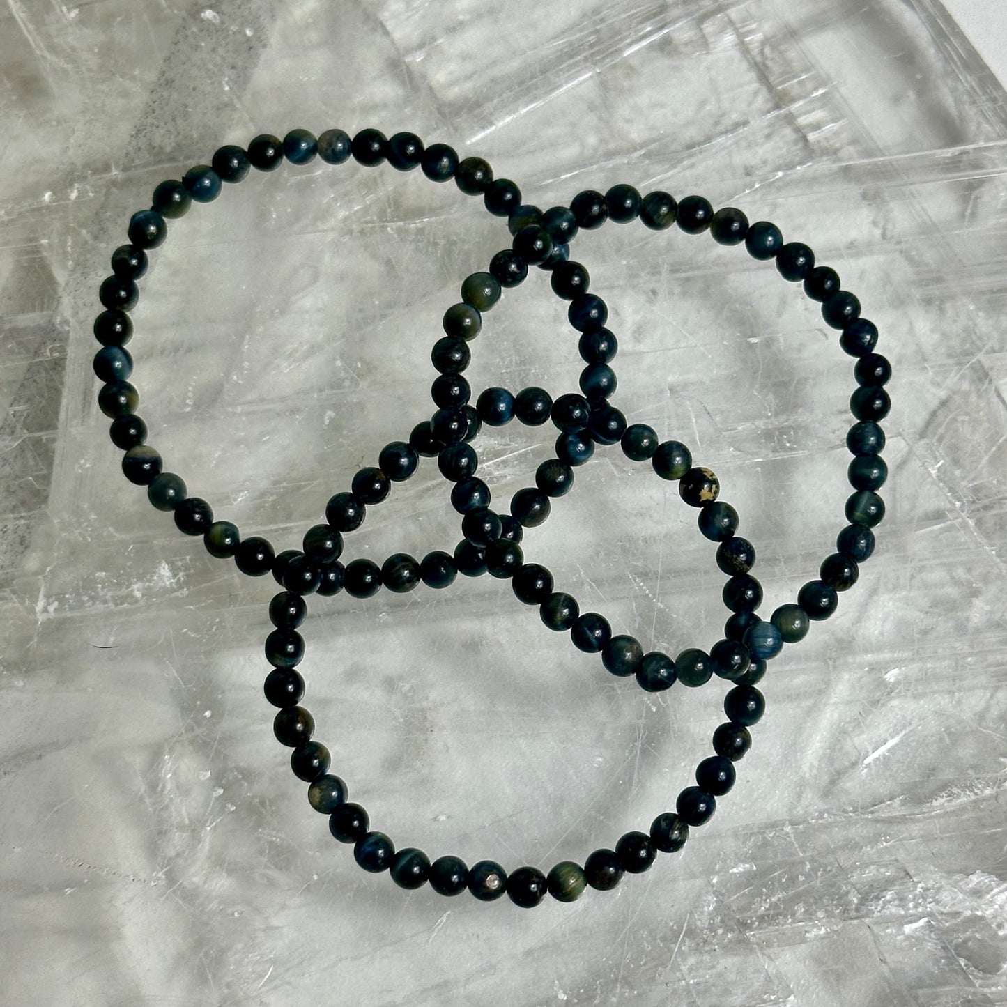 Blue Tigers Eye 4mm Bracelets