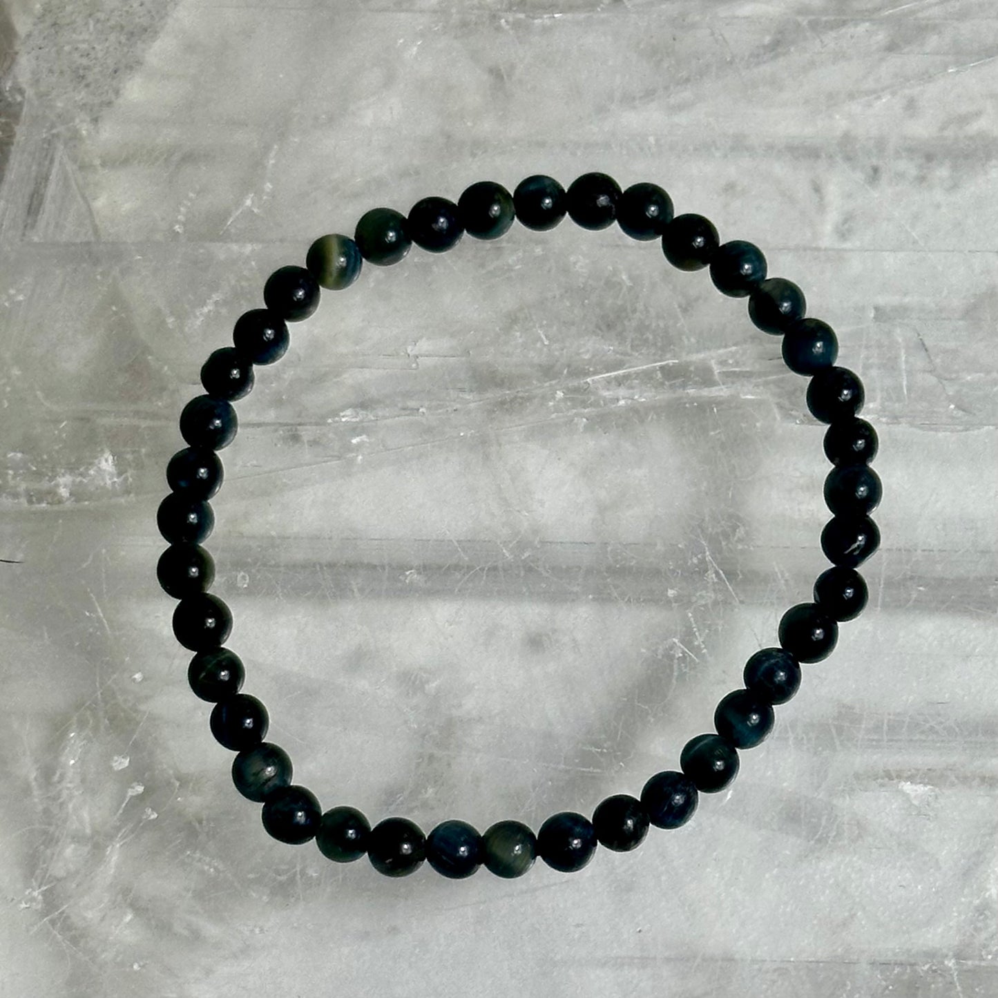 Blue Tigers Eye 4mm Bracelets