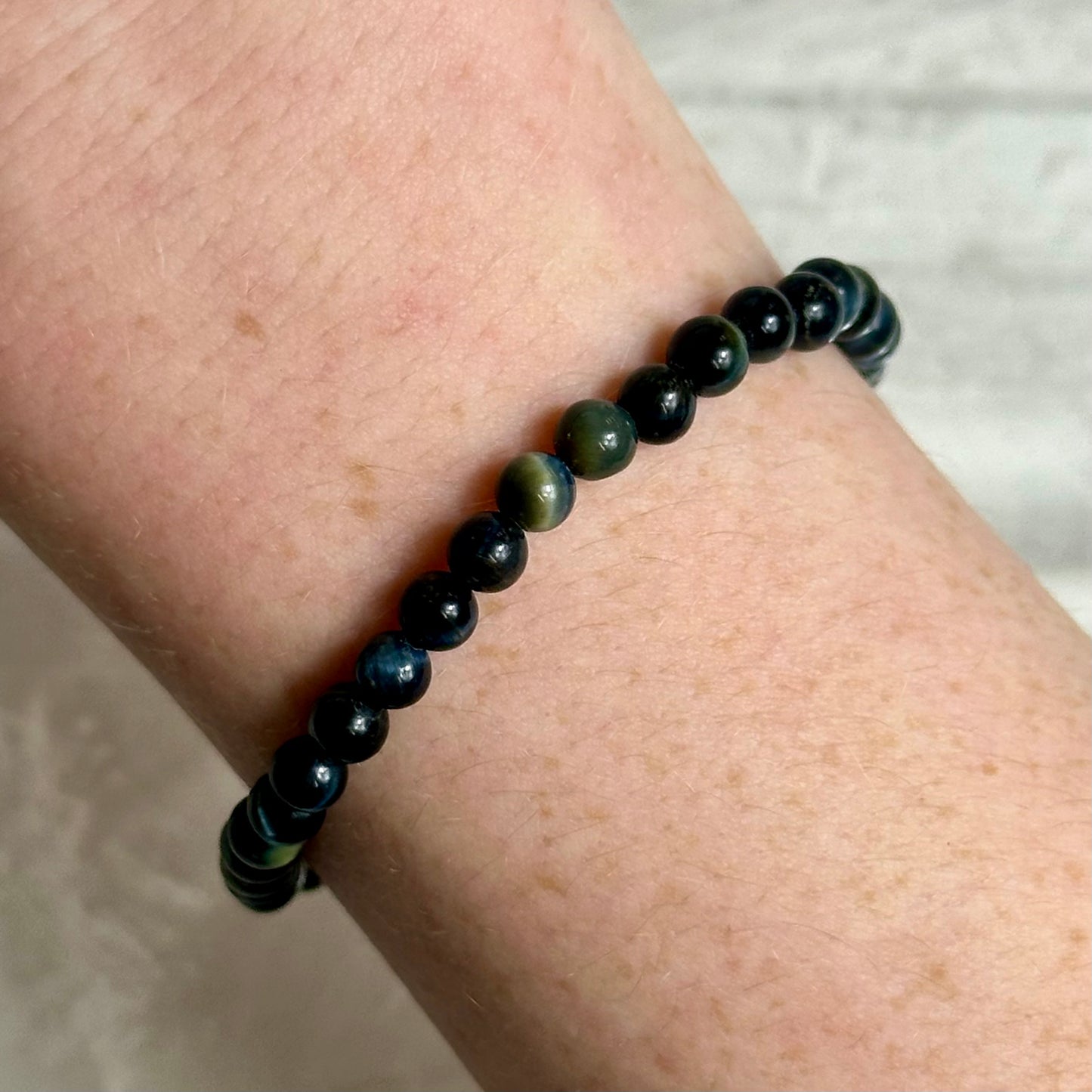 Blue Tigers Eye 4mm Bracelets