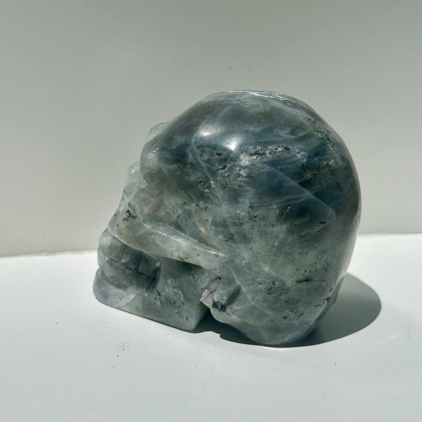 Labradorite Skull Carving