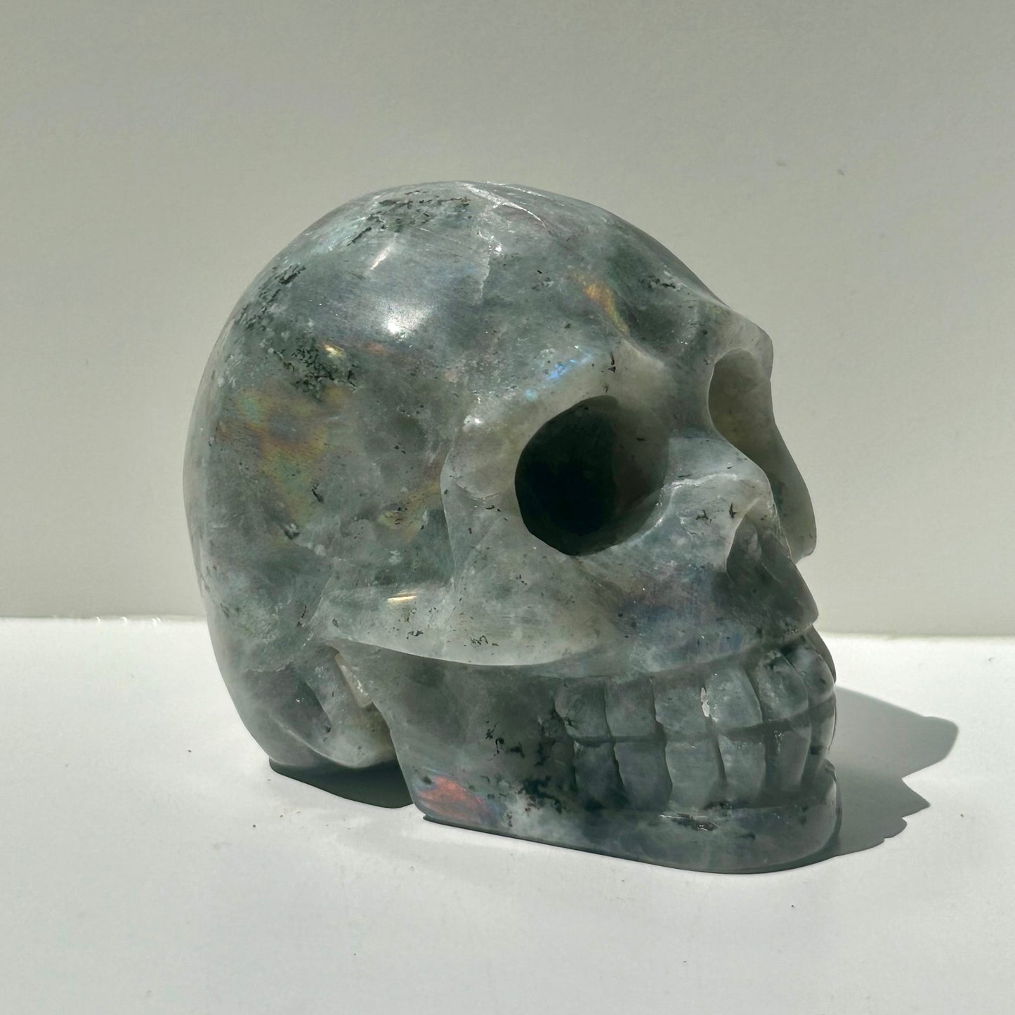 Labradorite Skull Carving