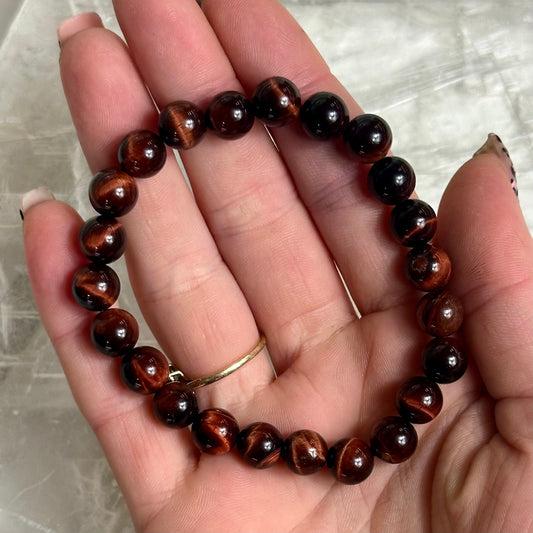 Red Tigers Eye 8mm Bracelets