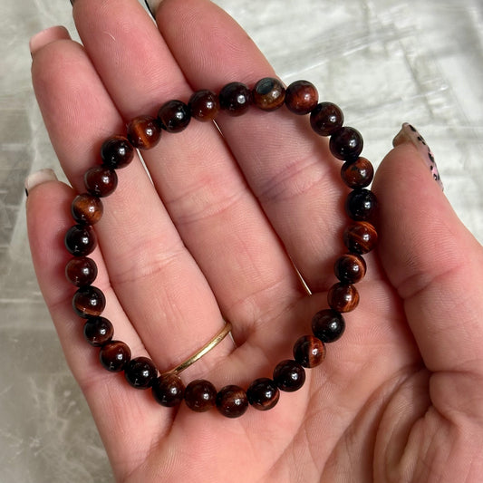 Red Tigers Eye 6mm Bracelets