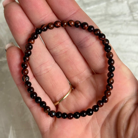 Red Tigers Eye 4mm Bracelets