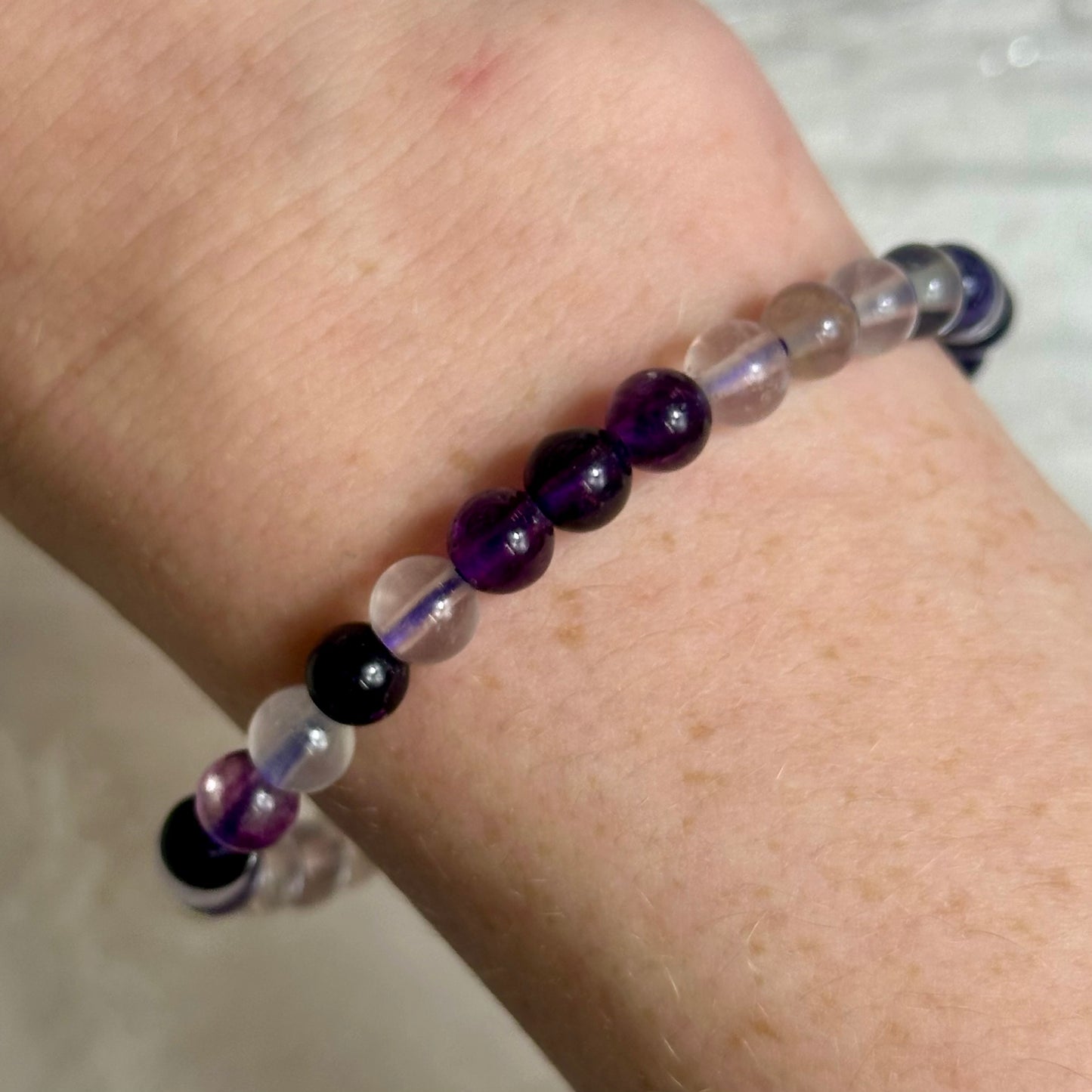 Purple Fluorite 6mm Braclets