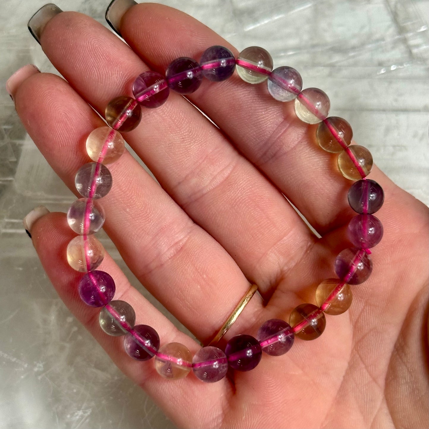 Rainbow Fluorite 8mm Bracelets