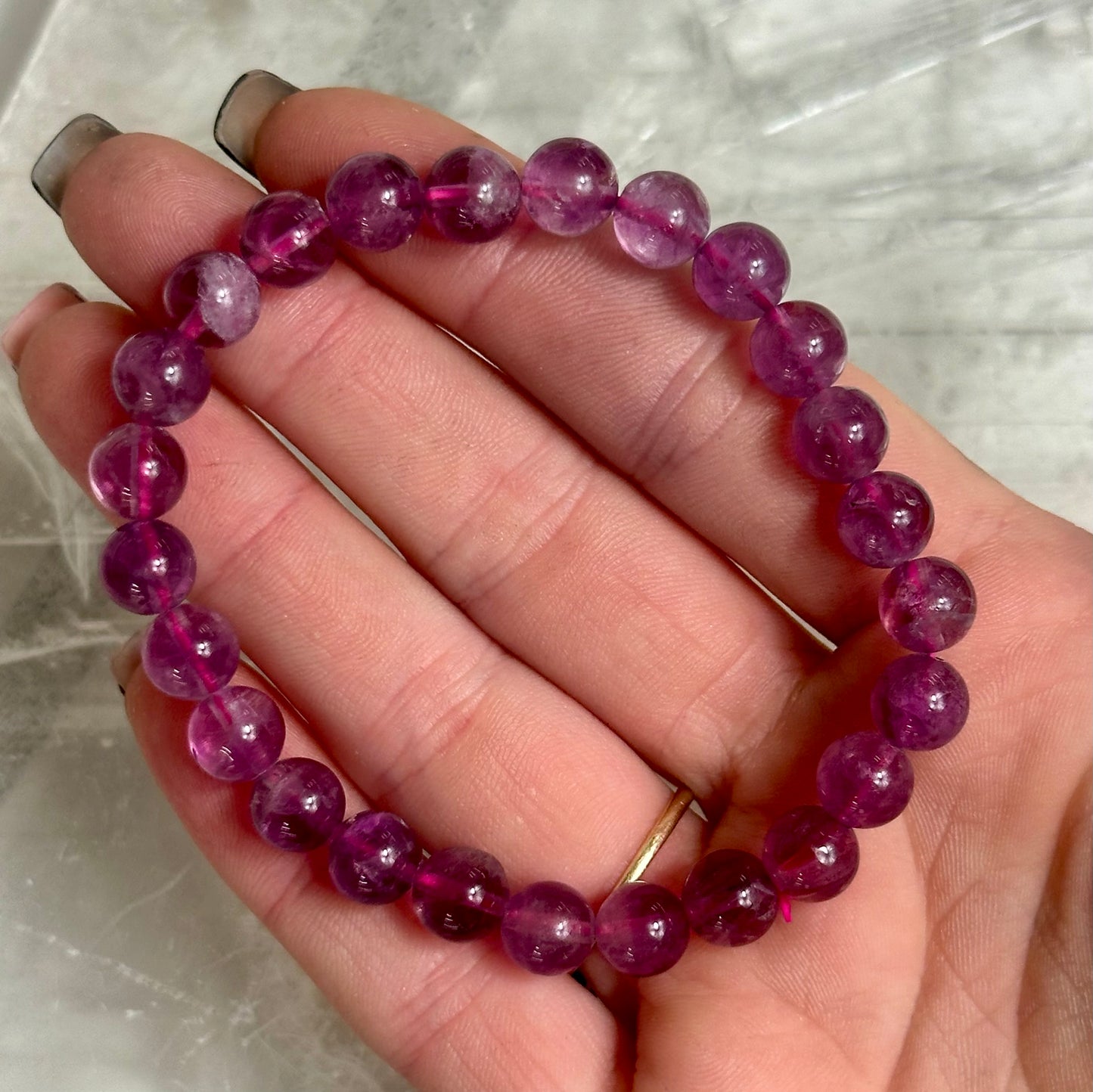 Purple Florite 8mm Braclets