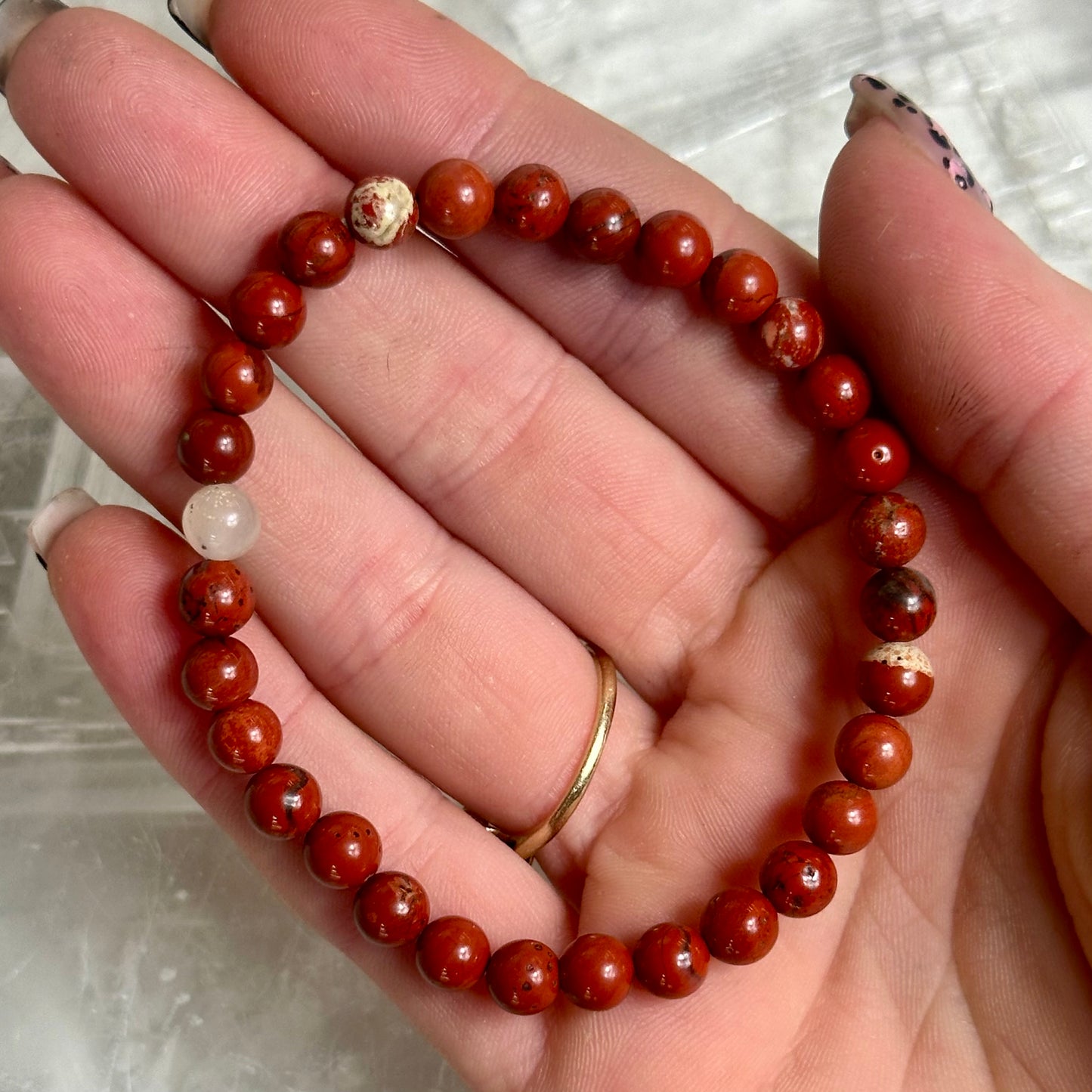 Red Japer 4mm Bracelets