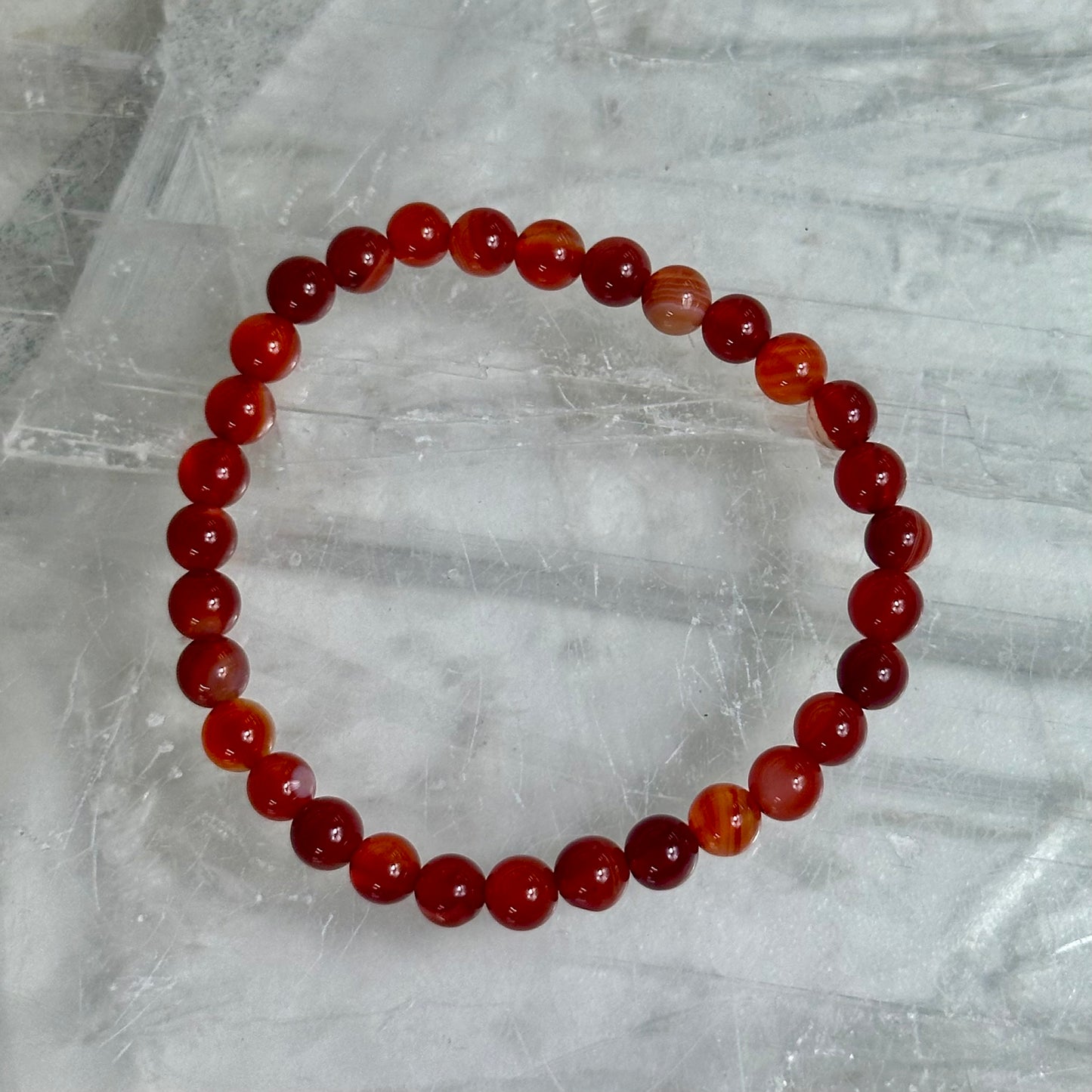 Carnelian Bracelet, 6mm Bracelet