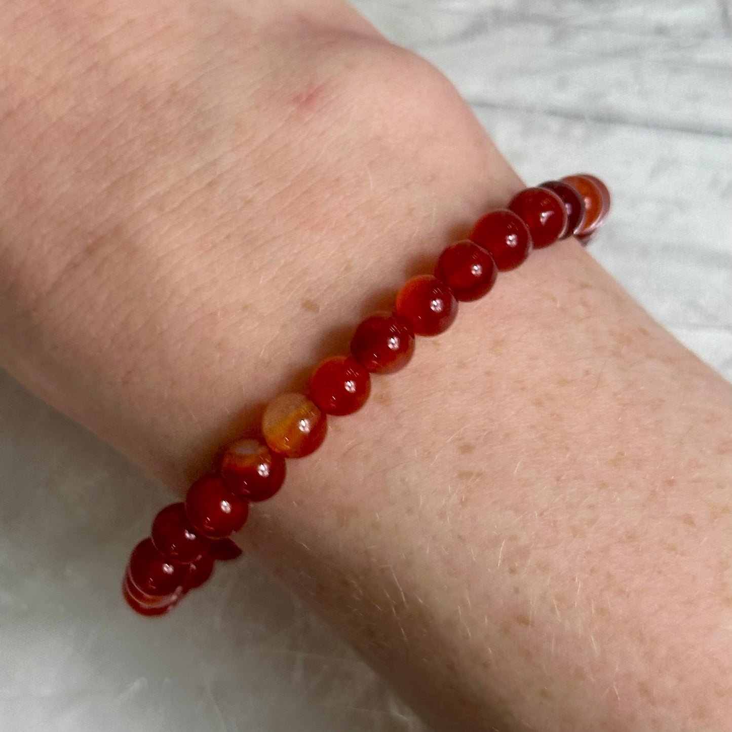 Carnelian Bracelet, 6mm Bracelet