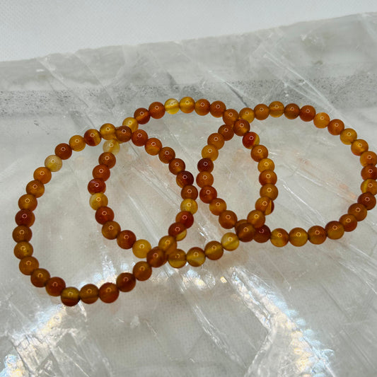 Carnelian Bracelet, 6mm Bracelet