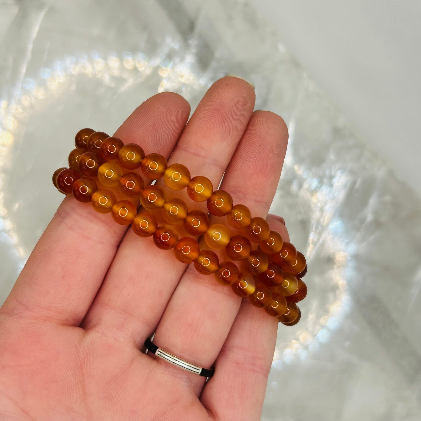 Carnelian Bracelet, 6mm Bracelet