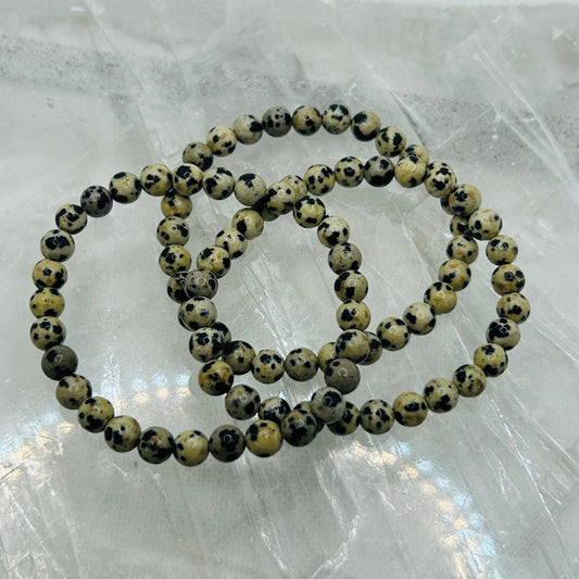 Dalmatian Jasper 6mm Bracelet