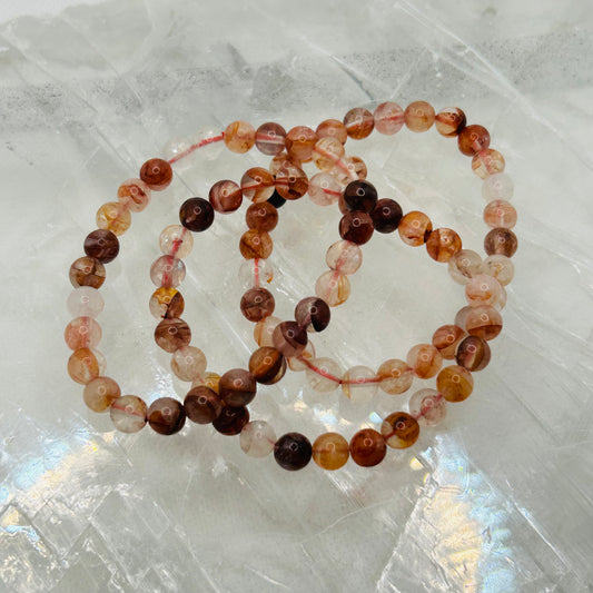 Fire Quartz 6mm Bracelet